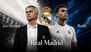 Jose Mourinho dan Rodri. (Bola.com/Chatgpt)