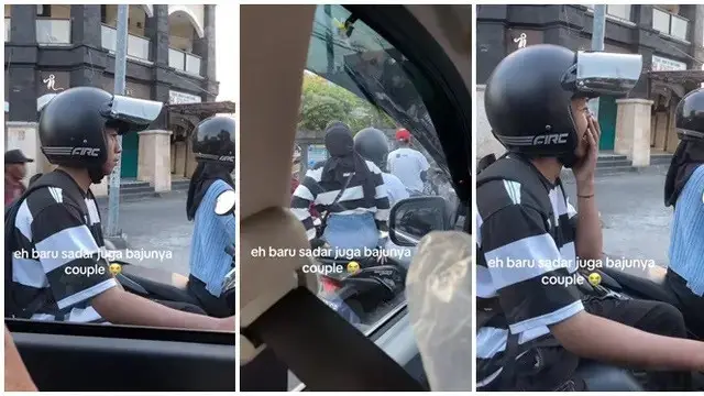 6 Momen Tak Sengaja Orang Pakai Baju Sama Motif Garis-Garis Hitam Putih, Outfit Sejuta Umat
