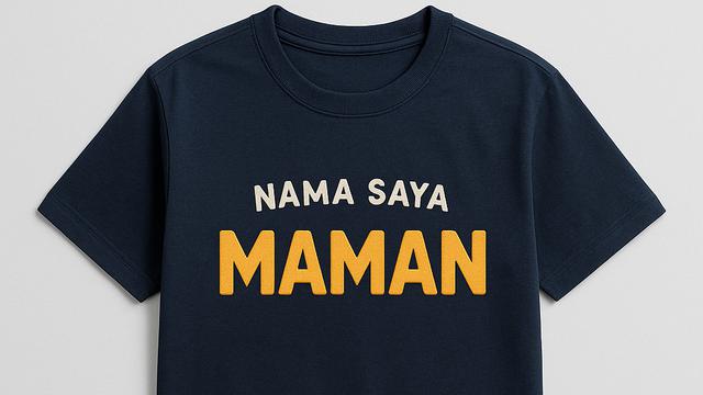 Contoh desain kaos kombinasi sablon dan bordir/Gambar ChatGPT