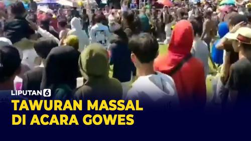 VIDEO: Acara Gowes diwarnai Tawuran Massal, Warga Ketakutan