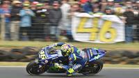 Pembalap Movistar Yamaha, Valentino Rossi harus memulai balapan MotoGP Australia 2017 di Sirkuit Phillip Island, Minggu (22/10/2017), dari urutan ketujuh.