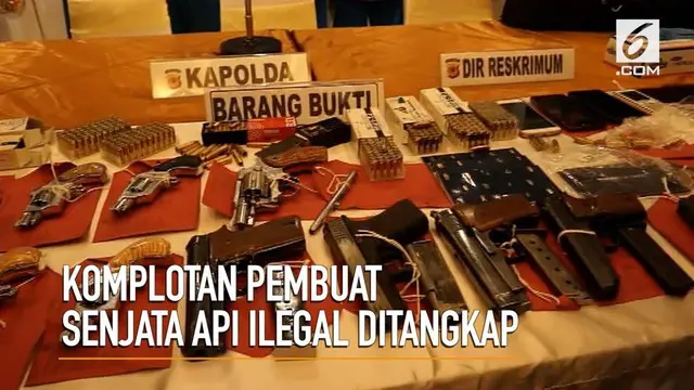 VIDEO: Polda Jabar Gulung Pembuat Senjata Api Ilegal