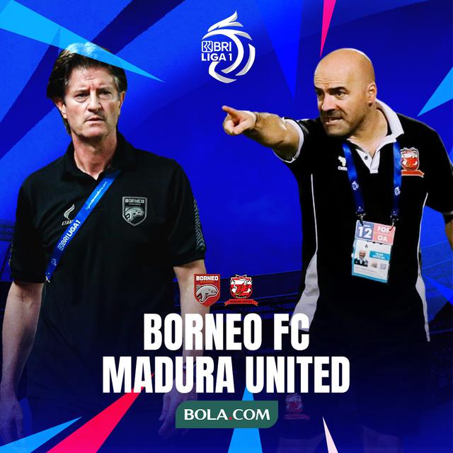 BRI Liga 1 - Borneo FC Vs Madura United - Duel Pelatih