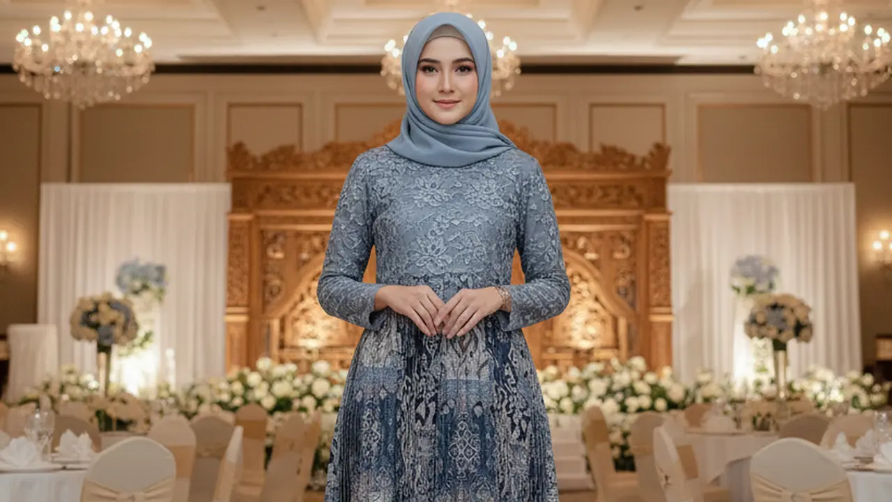 7 Model Gamis Batik Brokat 2026 yang Lagi Tren, Elegan untuk Acara Resmi Maupun Kondangan