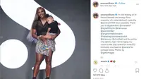Serena Williams debut label fesyennya di New York Fashion Week 2019. (dok. Instagram @serenawilliams/https://www.instagram.com/p/B2ScEhGn7bK/Dinny Mutiah)