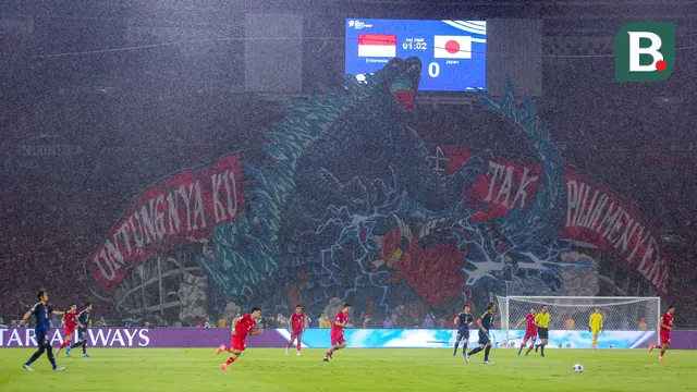 Foto: Aksi Koreografi Menakjubkan Buka Pertandingan Timnas Indonesia Vs Jepang di Kualifikasi Piala Dunia 2026