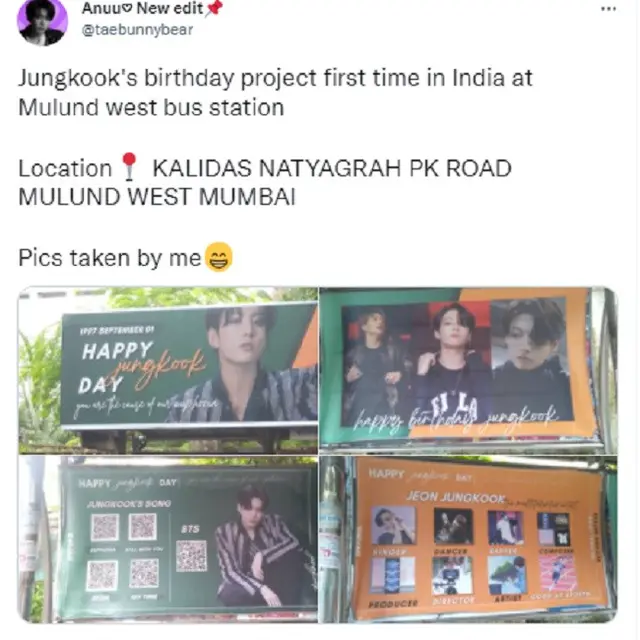 Perayaan ulang tahun Joongkook oleh ARMY di India