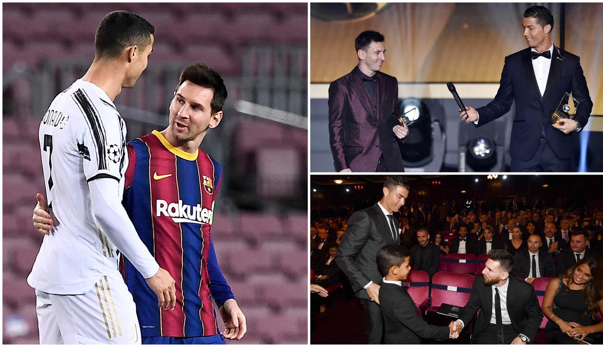 Dua superstar Cristiano Ronaldo dan Lionel Messi tidak melulu menjadi lawan dan bersaing menjadi pesepak bola terbaik di dunia. Berikut ini momen-momen kedekatan Cristiano Ronaldo dan Lionel Messi yang pernah diabadikan lensa kamera.