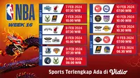 Jadwal Live Streaming NBA 2023/2024 Week 16 di Vidio, 7-11 Februari 2024. (Sumber: dok. vidio.com)