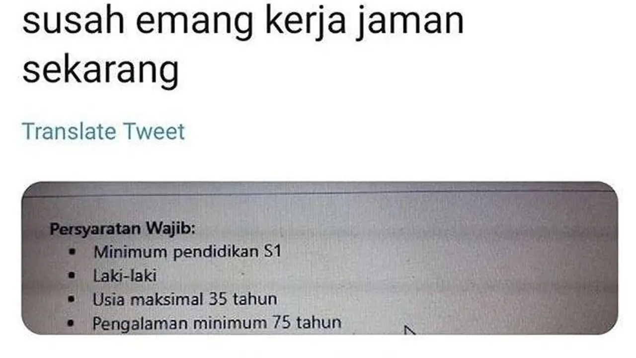 6 Syarat Nyeleneh di Lowongan Kerja Ini Bikin Tepuk Jidat