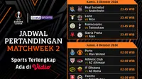 Jadwal dan link live streaming Liga Europa 2024/25 Pekan Ini di Vidio. (sum. doc. vidio.com)