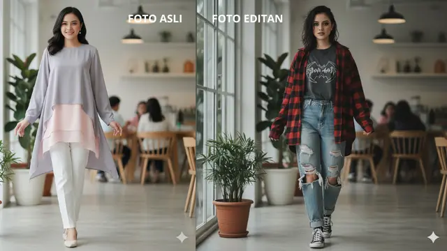 Prompt Gemini AI Edit Foto Gaya Retro 90-an (Foto: Gemini AI)