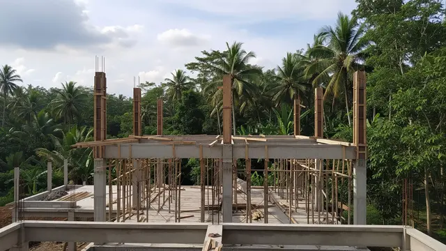 Desain Rumah dengan Rangka Siap untuk Lantai 2