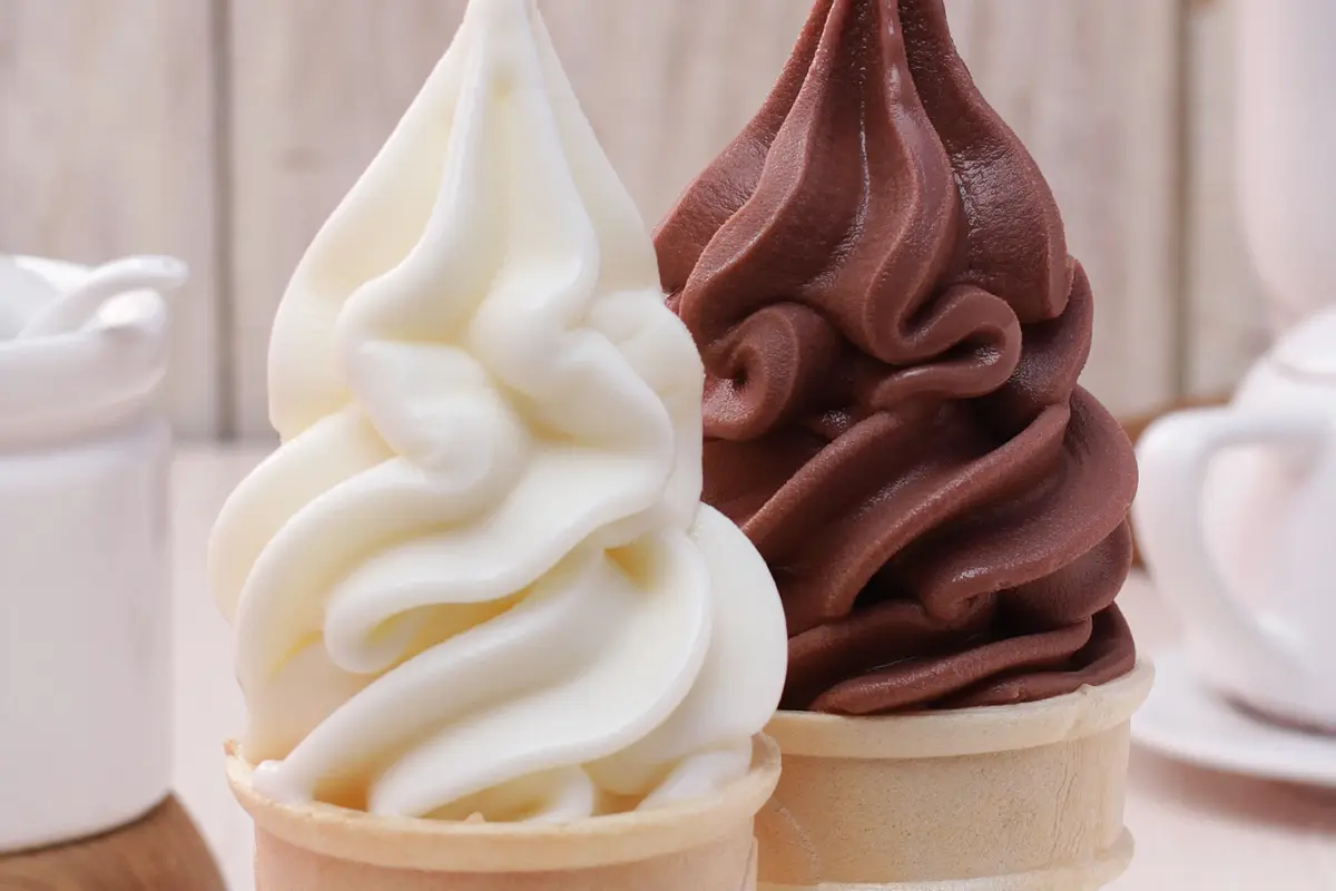 es krim putih vanilla coklat