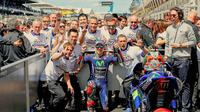 Pebalap Movistar Yamaha, Maverick Vinales, membidik kemenangan penting pada balapan MotoGP Italia di Sirkuit Mugello, Minggu (4/6/2017). (Bola.com/Twitter/mlito13)