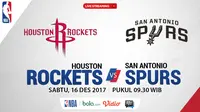 Jadwal NBA, Houston Rockets Vs San Antonio Spurs. (Bola.com/Dody Iryawan)