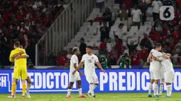 Kemenangan atas Arab Saudi membuka peluang timnas Indonesia lolos ke putaran berikutnya di Kualifikasi Piala Dunia 2026 zona Asia. (Liputan6.com/Herman Zakharia)