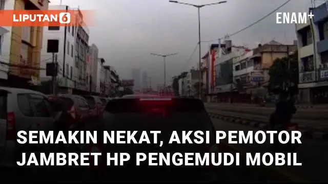 Aksi nekat dua orang pemotor curi hp pengemudi mobil terekam kamera dashcam mobil