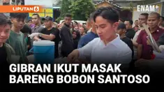 Sambil Hujan-hujanan, Gibran Ikut Masak di Acara Bobon Santoso