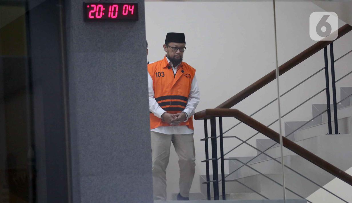Ishfah Abidal Aziz namalain Gus Alex usai menjalani pemeriksaan lanjutan di Gedung Merah Putih Komisi Pemberantasan Korupsi (KPK), Jakarta, Rabu (13/5/2026). (Liputan6.com/Helmi Fithriansyah)