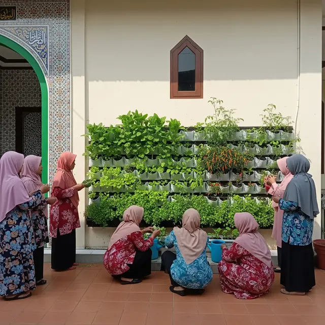 9 Ide Kebun Sayur untuk Ibu-Ibu Jamaah Masjid, Hasil untuk Bersama