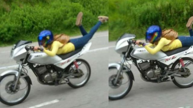 6 Pose Orang Kendarai Motor Ini Nyeleneh, Santai Banget Enggak Takut Jatuh