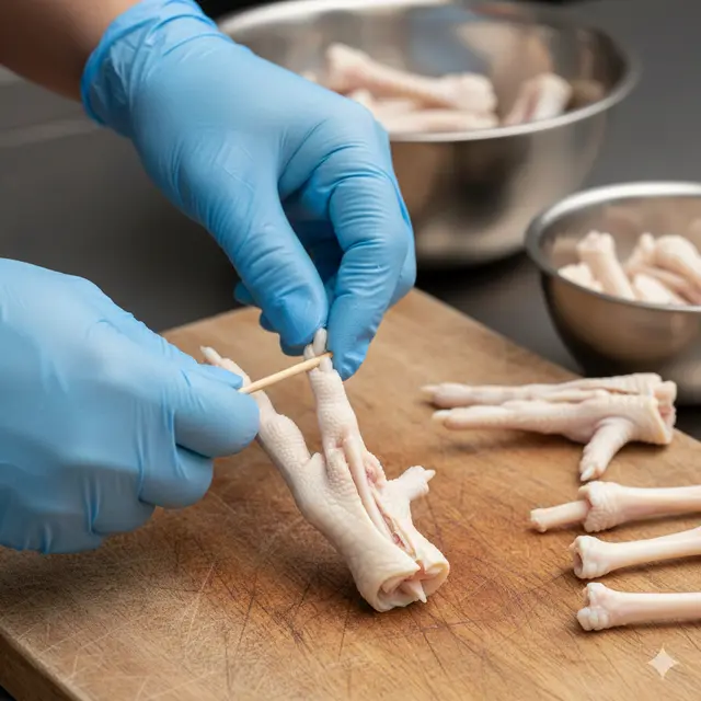 Cara Menghilangkan Tulang Ceker Ayam (Foto: Gemini AI)