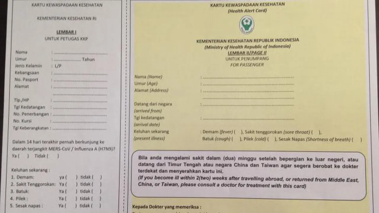 Jemaah Umrah dan Haji Pastikan Isi Health Alert Card