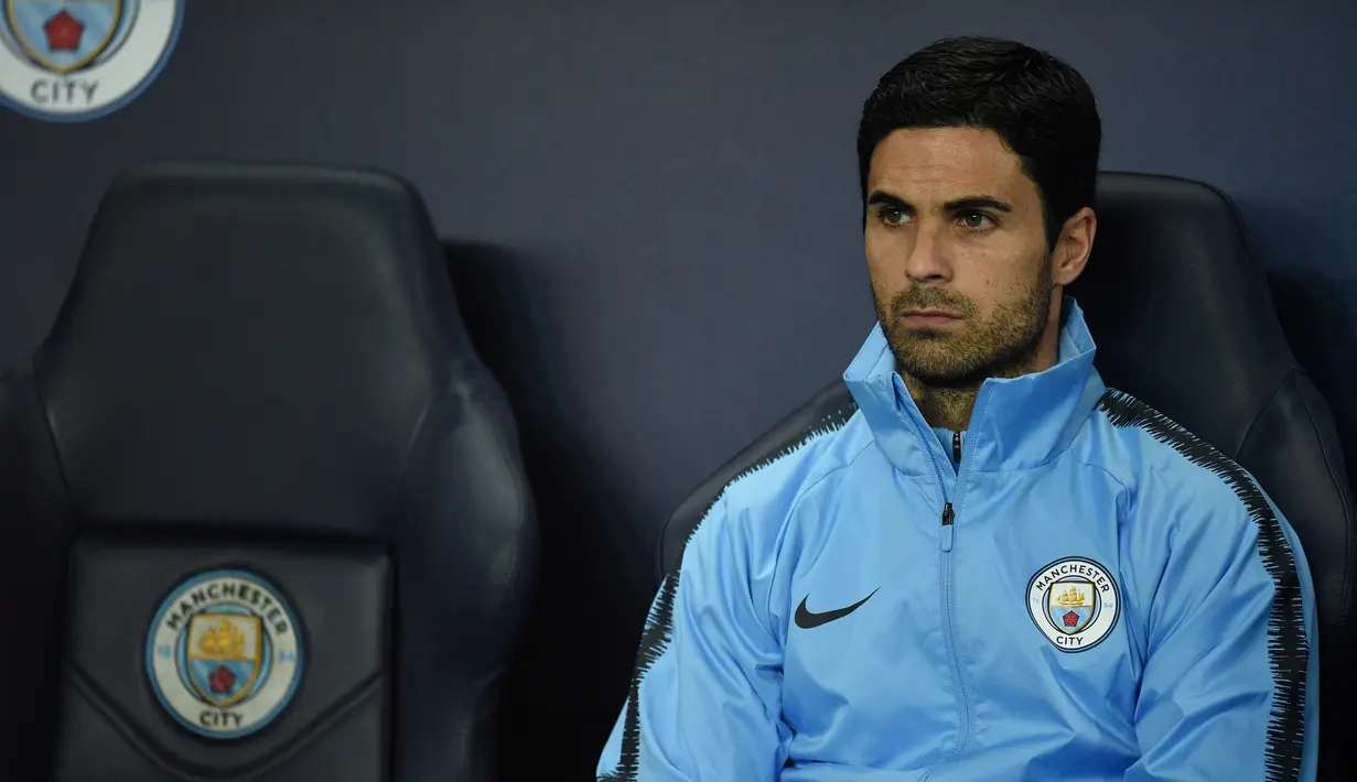 Asisten pelatih Manchester City Mikel Arteta jelang laga Liga Champions antara Manchester City dengan Lyon di Etihad Stadium, Manchester, Inggris, 19 September 2018. Arsenal dikabarkan akan segera meresmikan Arteta sebagai pelatih baru. (Photo by Oli SCARFF/AFP)