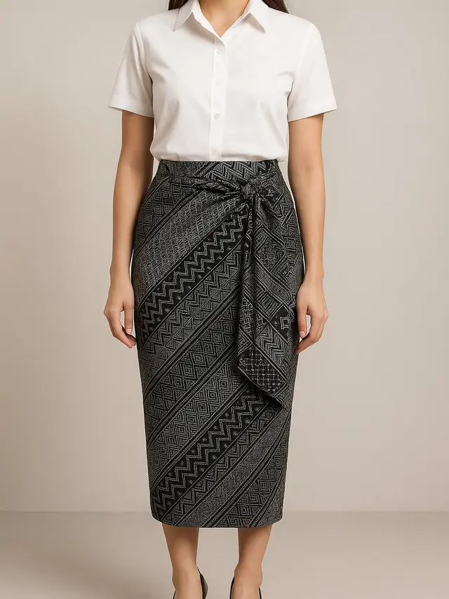 Model Bawahan Batik Rok Lilit (Wrap Skirt) (Foto: ChatGPT)