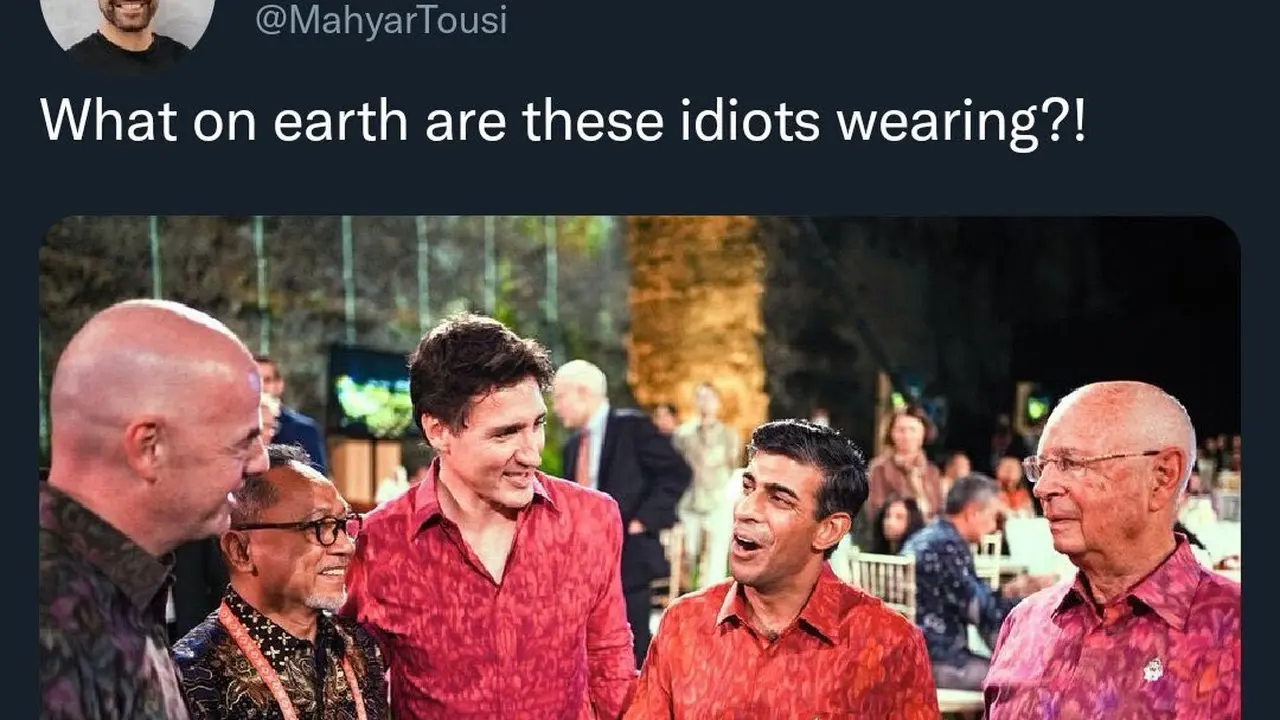 YouTuber Mahyar Tousi "Pertanyakan" Batik (Foto: Screenshot Twitter @MahyarTousi)