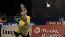 Pebulutangkis India, Saina Nehwal, pada laga Indonesia Open 2017 di JCC, Kamis, (15/6/2017). (Bola.com/M Iqbal Ichsan)