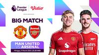 Dapatkan live streaming big match Liga Inggris: Manchester United vs Arsenal di Vidio akhir pekan ini. Jangan sampai ketinggalan laga big match Manchester United vs Arsenal dalam lanjutan Liga Inggris 2024/25 hanya di Vidio. (sum. doc. vidio.com)