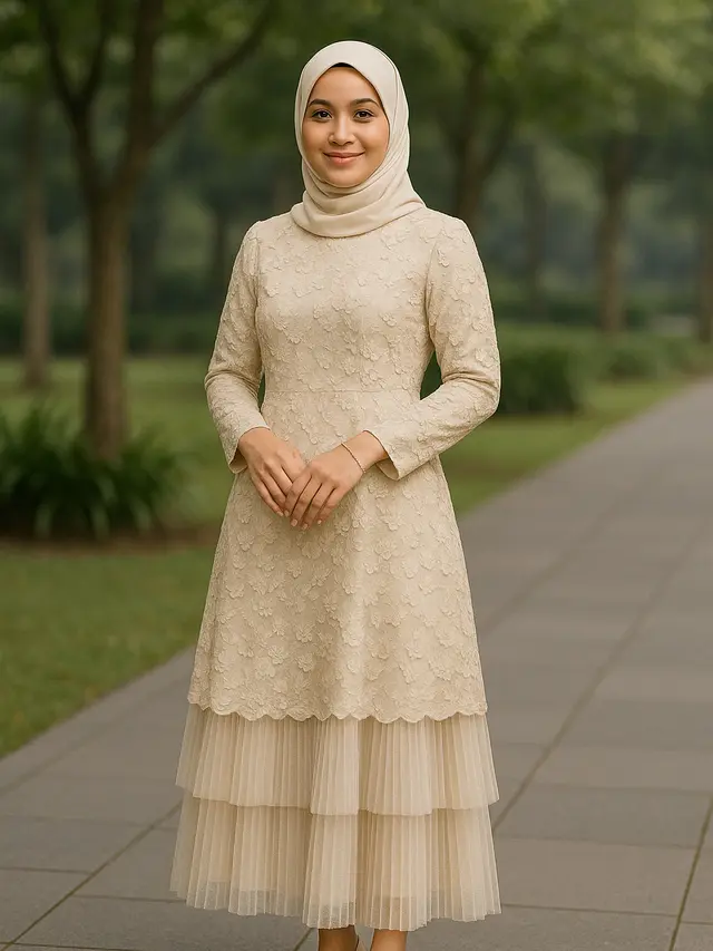 Gamis Brokat Paling Favorit di Tahun 2025 (Foto: ChatGPT)