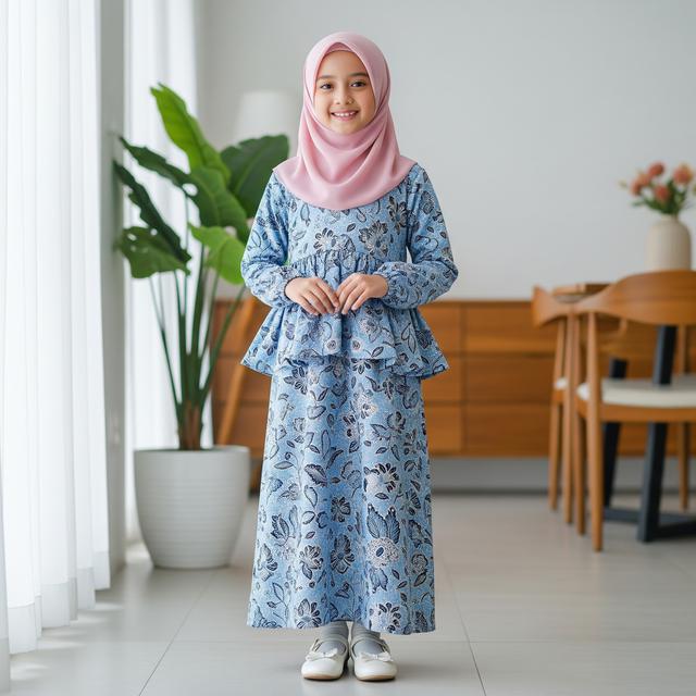 Model Gamis Batik Anak Perempuan Lengan Panjang