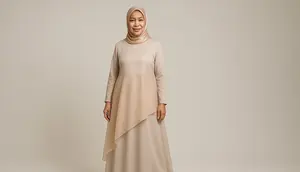 Model Gamis A-Line untuk Ibu-ibu Usia 50 Tahunan (Foto: ChatGPT)