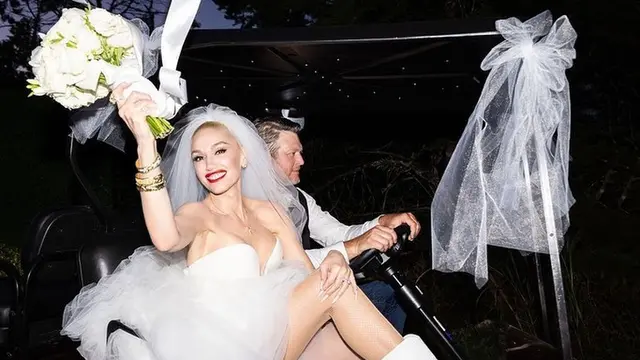 Gaun pernikahan Gwen Stefani