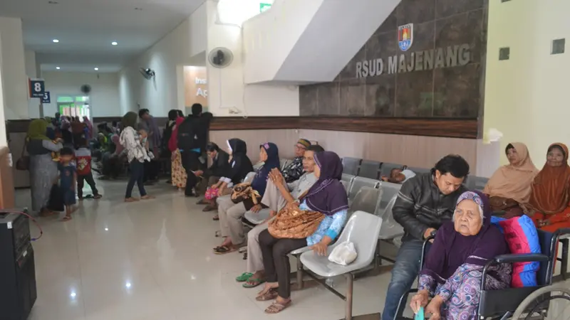 Suasana di ruang tunggu RSUD Majenang, Cilacap, Jawa Tengah. (Foto: Liputan6.com/Muhamad Ridlo)