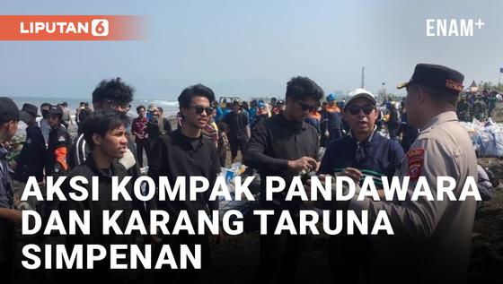 VIDEO: Pandawara dan Karang Taruna Simpenan Kompak Bersihkan Pantai Loji