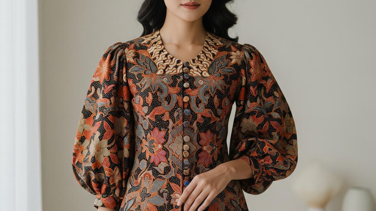 9 Model Baju Batik Wanita Kancing Depan, Kombinasi Anggun dan Praktis