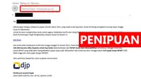 Modus penipuan mengatasnamakan Ditjen Pajak (via:Twitter.com/DitjenpajakRI)
