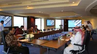 Menteri Perhubungan Budi Karya Sumadi bertemu dengan Chief Executive Officer (CEO) Port Projects Management & Development Co. Ltd (PPMDC) Adnan M.T Al-Saggaf, dalam kunjungan kerjanya ke Jeddah, Arab Saudi.