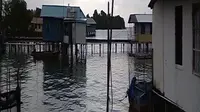 Salah satu sudut perkampungan suku laut di Tanjung Gundap, Batam. Foto: liputan6.com/ajang nurdin.