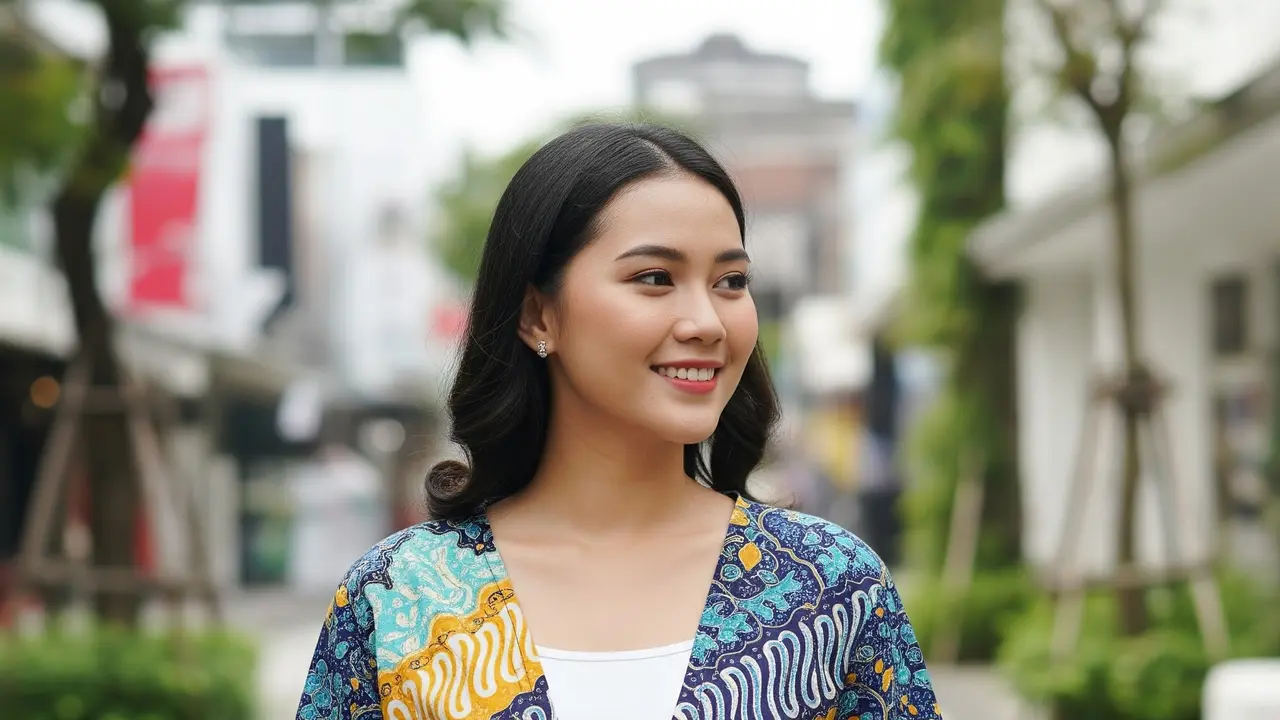 Model Outer Crop Top Batik Lengan Panjang untuk Anak Muda 20-an