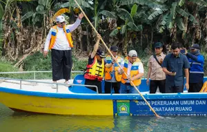 Kondisi Sungai Cisadane Dampak Kemarau, Ini Imbauan untuk Warga
