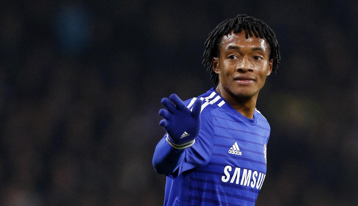 Juan Cuadrado direkrut oleh Chelsea dari Florentina pada tahun 2015 silam dengan nilai transfer 26 juta pounds. Dirinya tidak diberi kesempatan tampil yang cukup ketika era kepelatihan Jose Mourinho dan akhirnya memutuskan pindah ke Juventus. (Foto: AFP/Justin Tallis)