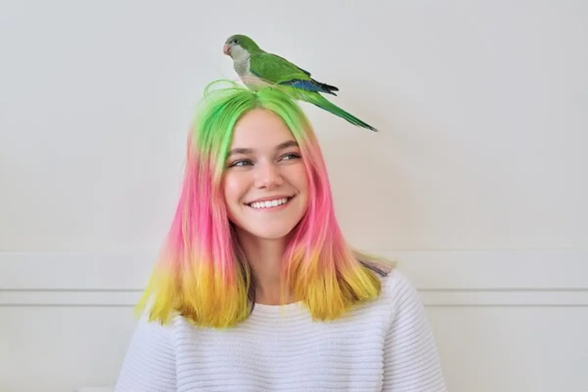 Seorang perempuan dengan rambut warna-warni (Foto Dok: Freepik/vh-studio)