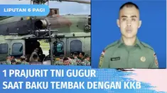 Seorang prajurit TNI gugur usai baku tembak dengan kelompok kriminal bersenjata di distrik Kiwirok, Kabupaten Pegunungan Bintang, Papua. Insiden terjadi saat KKB menyerang pos Ramil, korban tewas usai tertembak di bagian paha hingga kehabisan darah.