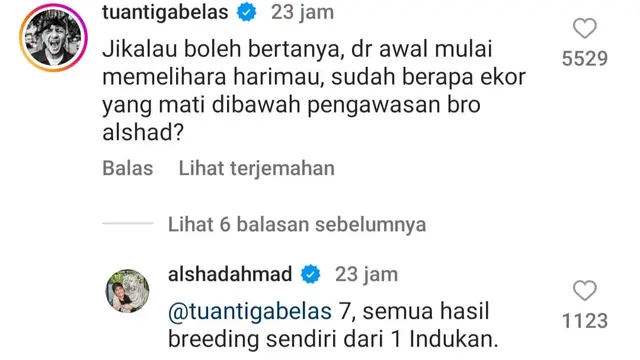 Cuitan Alshad Ahmad. (Foto: Dok. Instagram @alshadahmad)