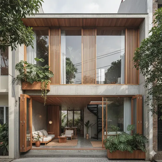 Model Rumah Tropis untuk Lahan Sempit